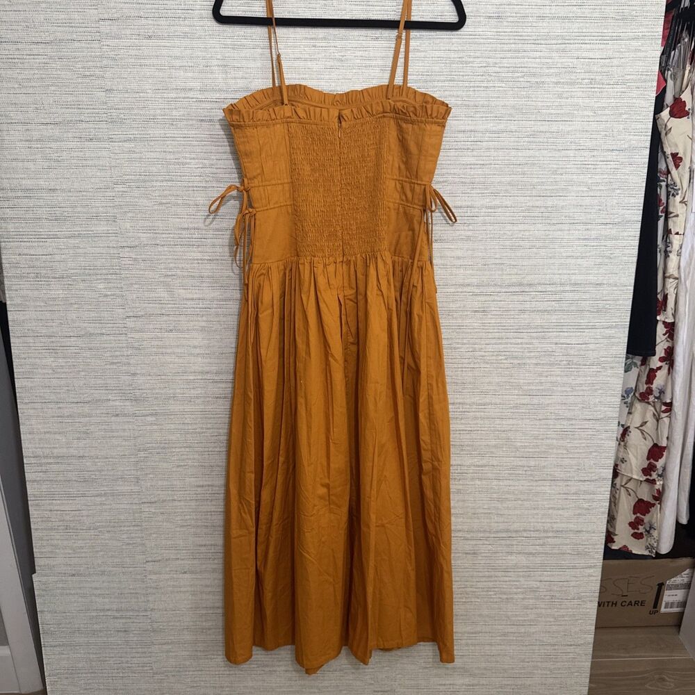 Moon River Fall Fit & Flare Corset Dress Rio Boho Medium Fall Photos Mustard - Picture 3 of 8
